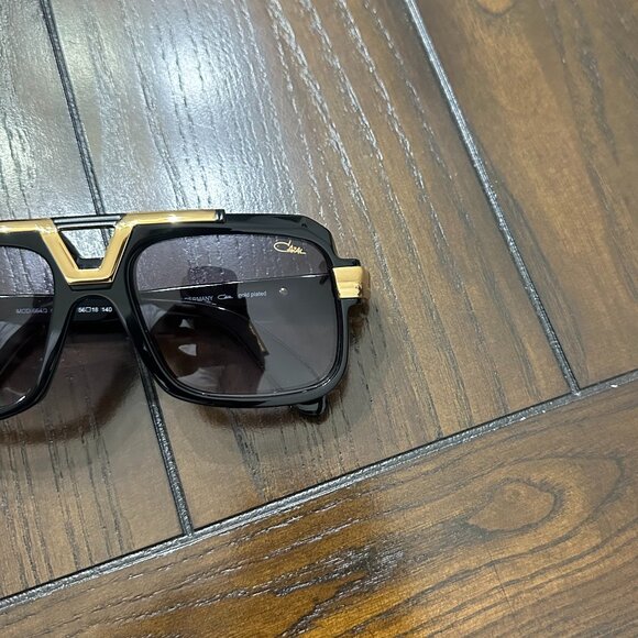 NEW Cazal Legends 664/3 001 Shiny Black Gold Grey Gradient Sunglasses - Picture 3 of 9